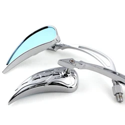 CHROME TEARDROP REARVIEW MIRRORS FIT FOR HONDA REBEL 250 SHADOW 600 750 VTX VT