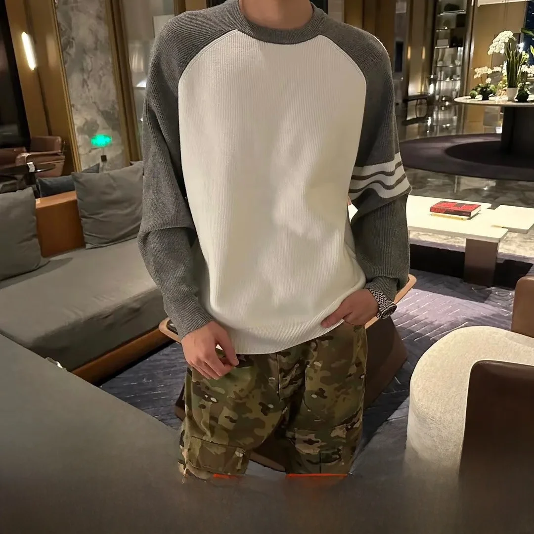 

520g Knitted Men's Base Layer Sweater Color Blo Long Sve round Ne Pullover Soft Comfortable Durable Ci Walk ential