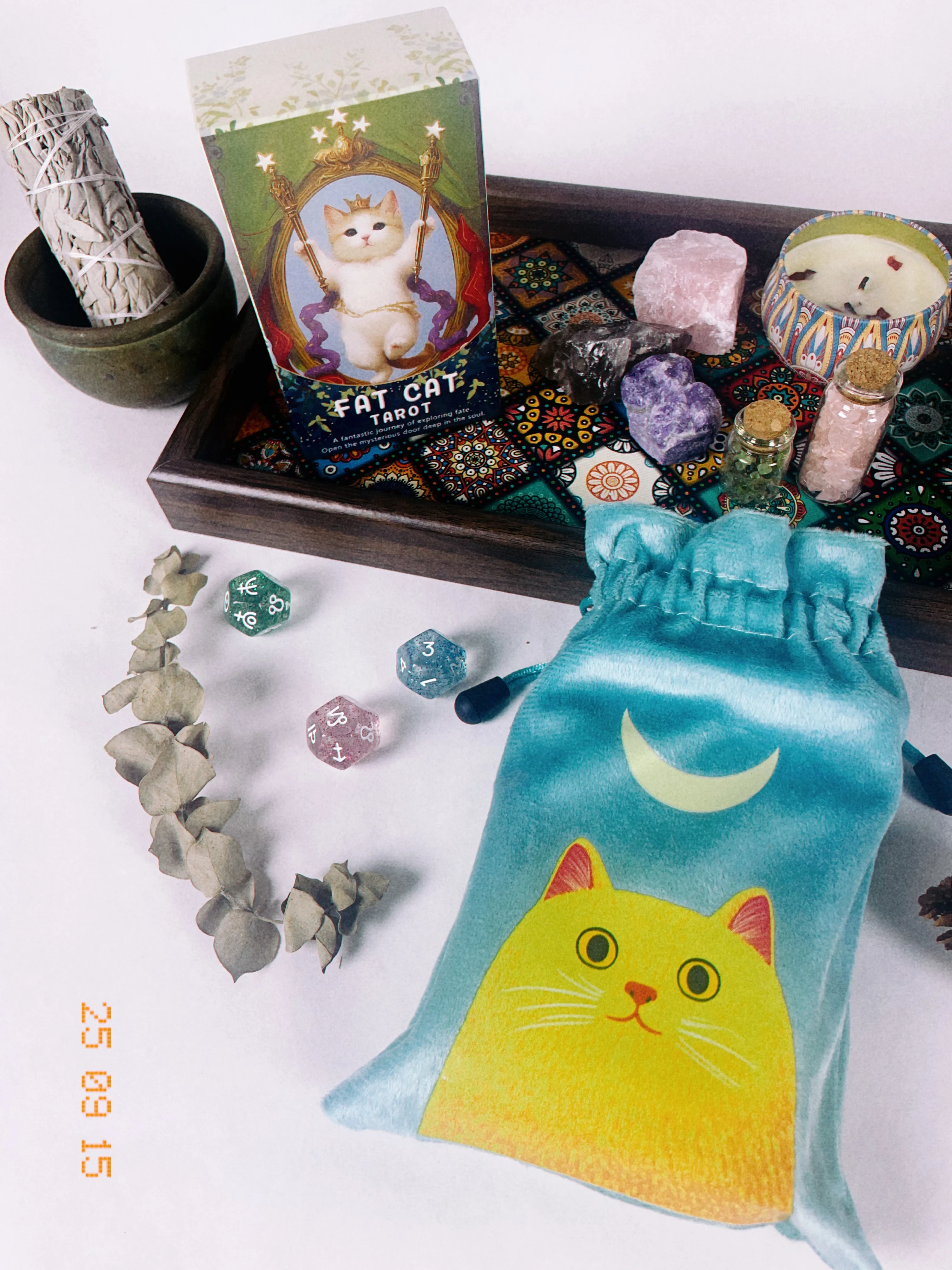 

Original Rider Waite Smith Fat Cat tarot Deck 78 Cards 12x7cm English Version for Beginners Divination Game