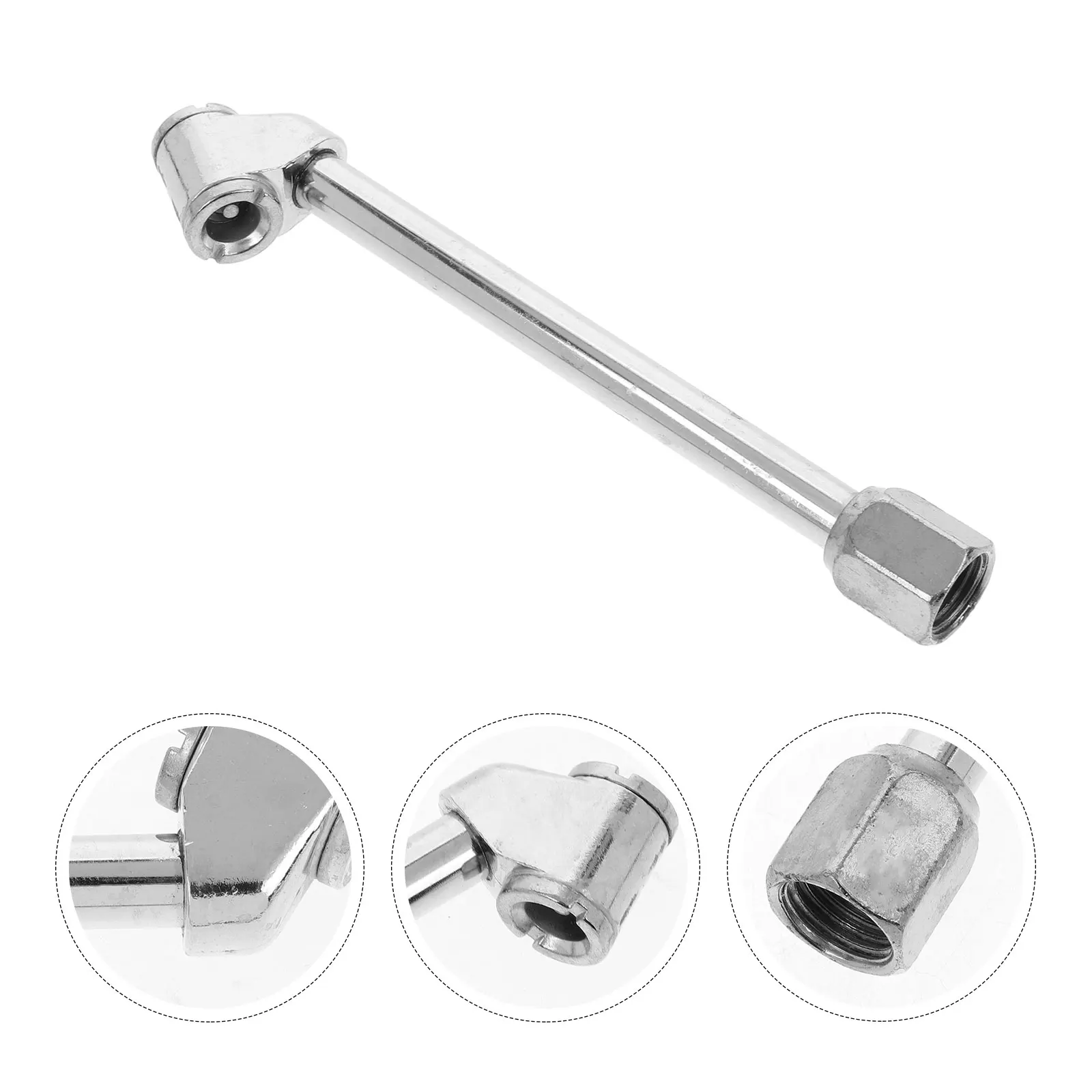 

Tire Valve Extender Silver Rods for Cars Trucks Motorcycles Universal Stem Adapter Durable Metal Construction Practical Daily