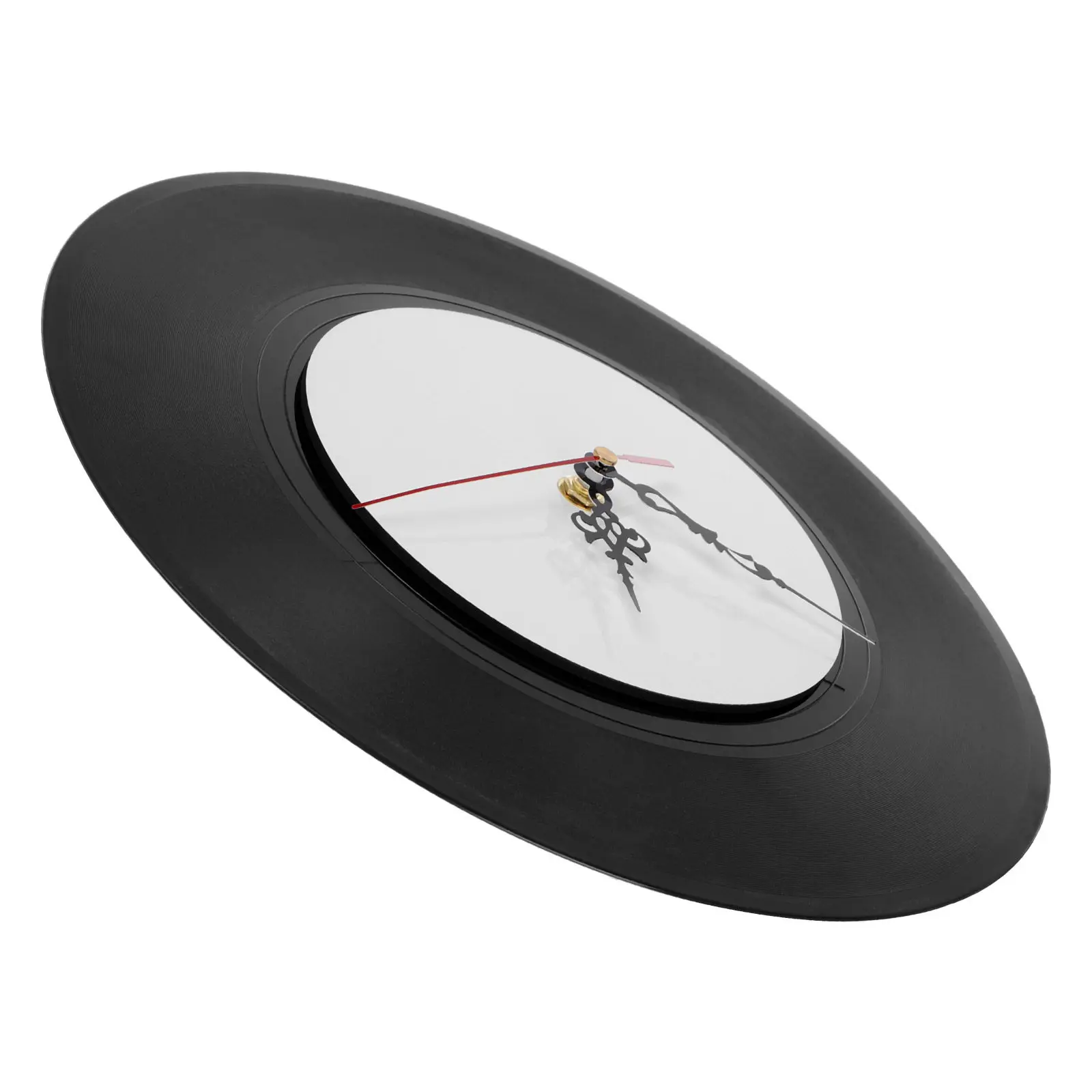 Vintage Vinyl Record Wall Clock Unique Music Decor Sublimation Design Mdf Material Silent Operation Disc Shape Clock for Music