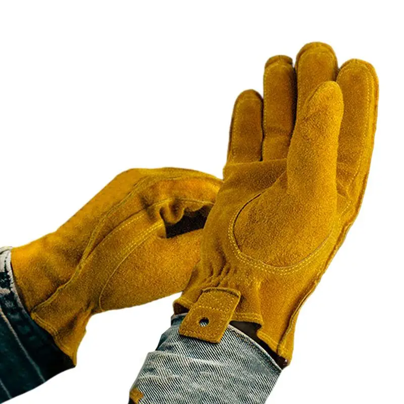 1 Pair Retro Cowhide Gloves for men Sport Outdoor Motorcycle Cycling Moto Farm Work Cutting Gardening Hunting Gloves Man