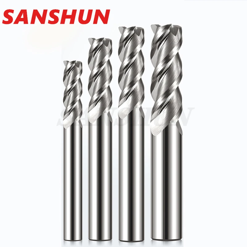 Corner Radius End Mill 3 Flutes HRC55 CNC Bullnose Cutter Tungsten Carbide Metal Router Tool R0.5 R1 Aluminum Milling Cutter