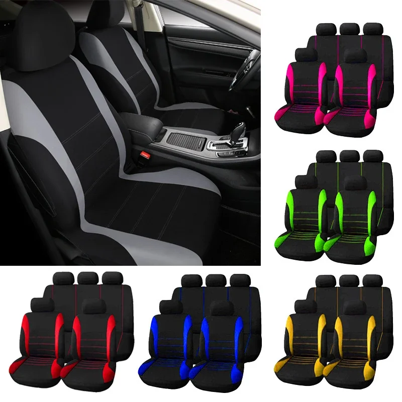 Fundas de tela para asientos de coche, para Hyundai i30 Creta Tucson ix35 Solaris Elantra Santa Fe Kona i40 Getz Palisade Terracan, Interior de coche