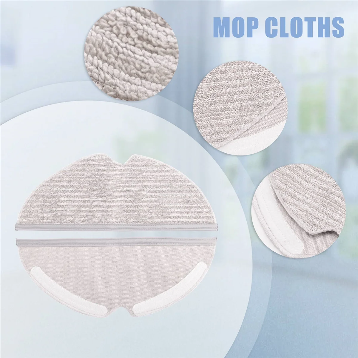 2Pcs Mop Cloths Rags Accessories for S5 Max S6 Pure S6 MaxV S5 S51 S50 S55 E25 E35 Vacuum Cleaner Parts