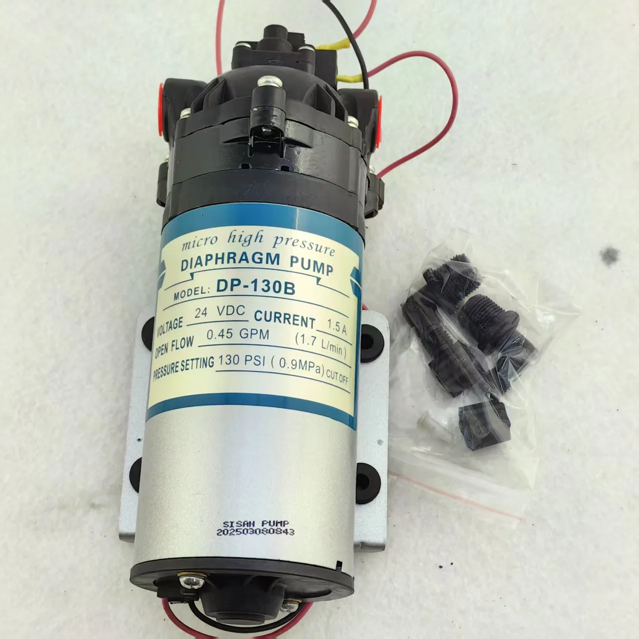 

DC 12v 24V 15W 1.7LPM 130psi High Pressure small Water Pump with pressure Switch Diaphragm Pumps 5m Self priming Pump