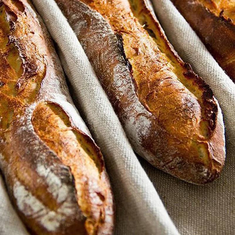 Thick Pastry Baker\'s Couche Proofing Cloth Linen Fermented Cloth Baking Mat Dough Bakers Pans Proving Bread Baguette Flax Cloth