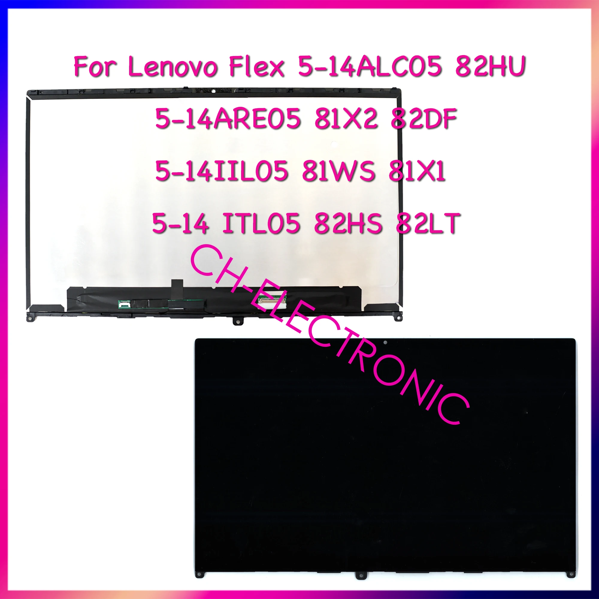 

14-Inches IPS FHD LCD Screen Display Panel Touch Assembly For Lenovo Flex 5-14ALC05 82HU 5-14ARE05 81X2 82DF 5-14IIL05 81WS 81X1