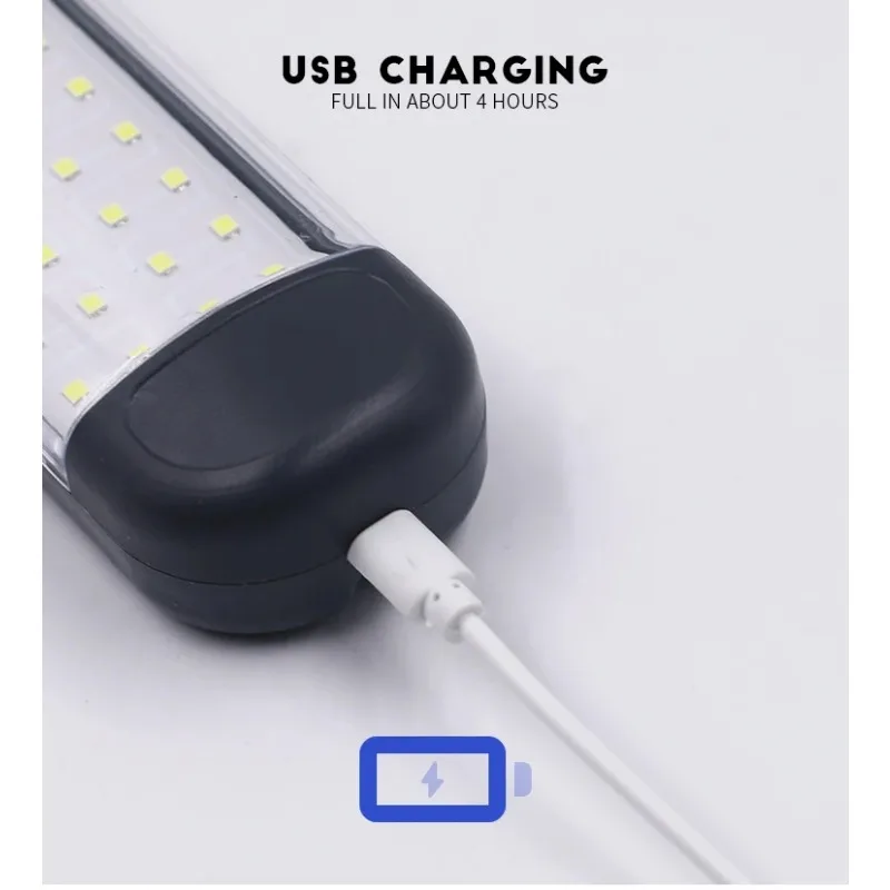 3 Modes Floodlight with Magnetic Base and Hook Rechargeable LED Flashlight Work Light for Car Repair Camping Emergency