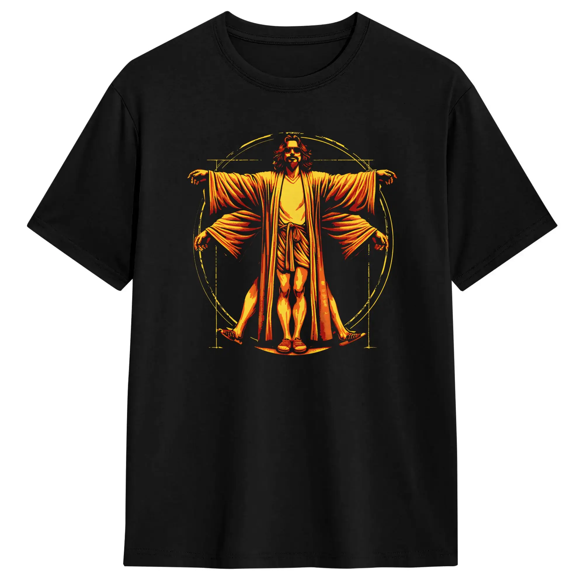 Harajuku T-Shirt Summer Vitruvian Dude Da Vinci Vitruvian Man Big Lebowski Fashion T-Shirts  100 Cotton Tshirt for Couple Tops