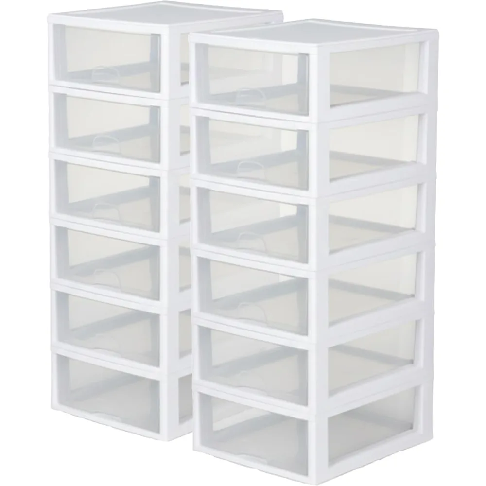 

12 упаковок 16QT штабелируемый пластиковый органайзер для ящиков с белой рамкой, прозрачные контейнеры для хранения для шкафа, одежды, обуви, аксессуаров