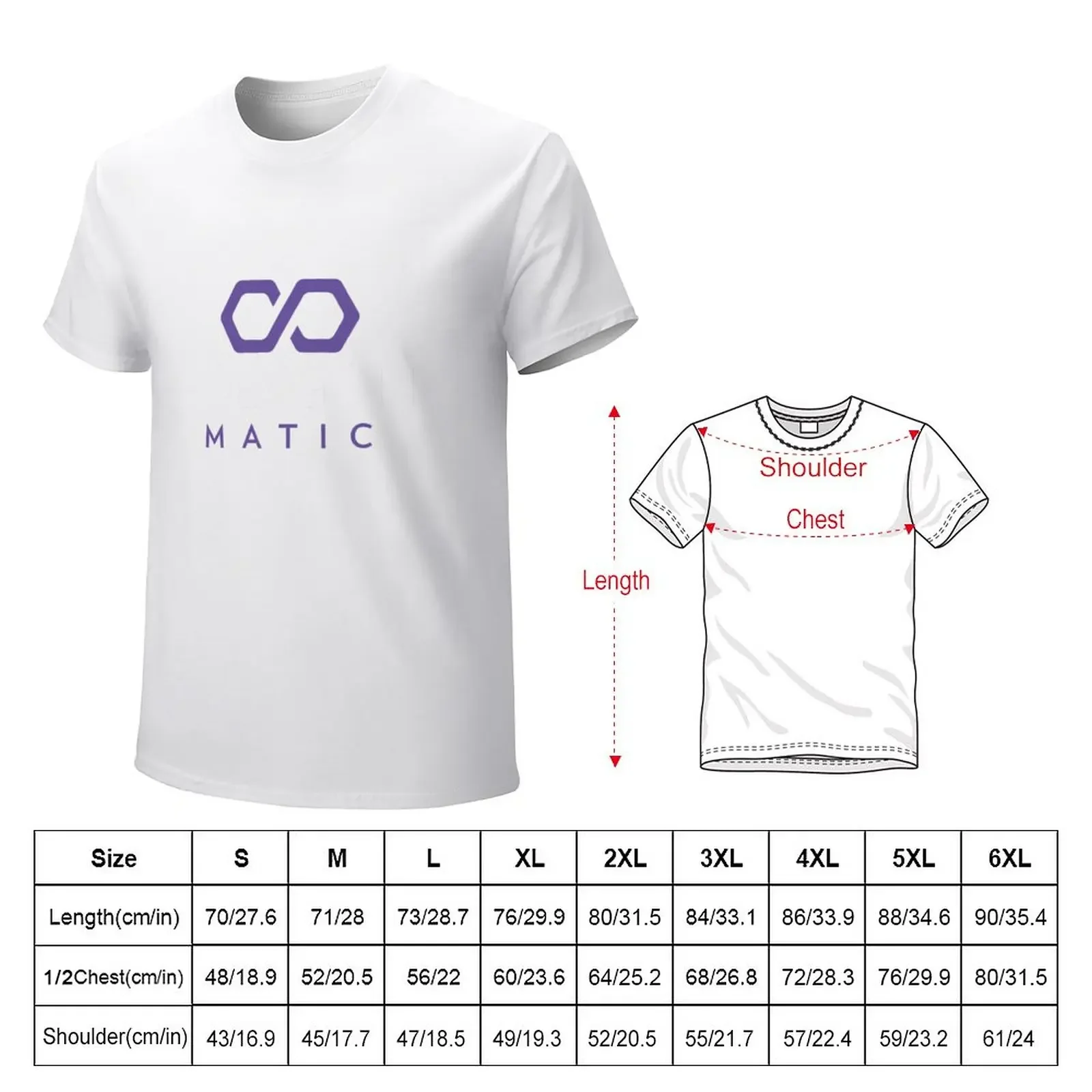 Polygon MATIC Logo Design Crypto Stocks Investor T-Shirt quick-drying summer clothes plain t shirts men