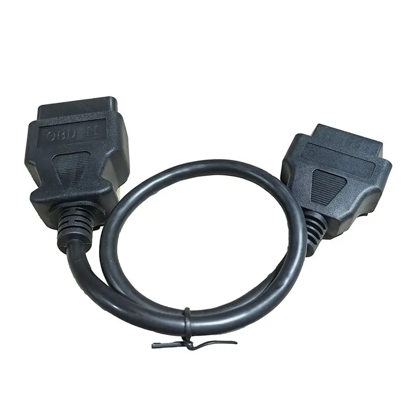 A48P-10Pcs 0.5M OBD2 16Pin Extension Cable Car OBD Connect Extend Adapter Wire ELM327 OBD II OBD2 Extension Connector Cord