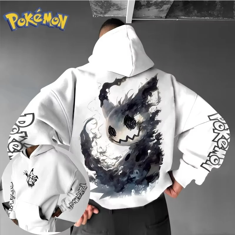 2026 New Bandai Pokémon Hoodie Men Women Summer Hoodie Fashion High Quality Short Sleeved Top Streetwearv