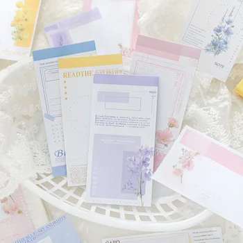 30 יח'\חבילה כריות מזכר נייר חומר פרח גן איורים ג 'ורנל מגרשים כרטיסים נייר קישוט רקע רטרו