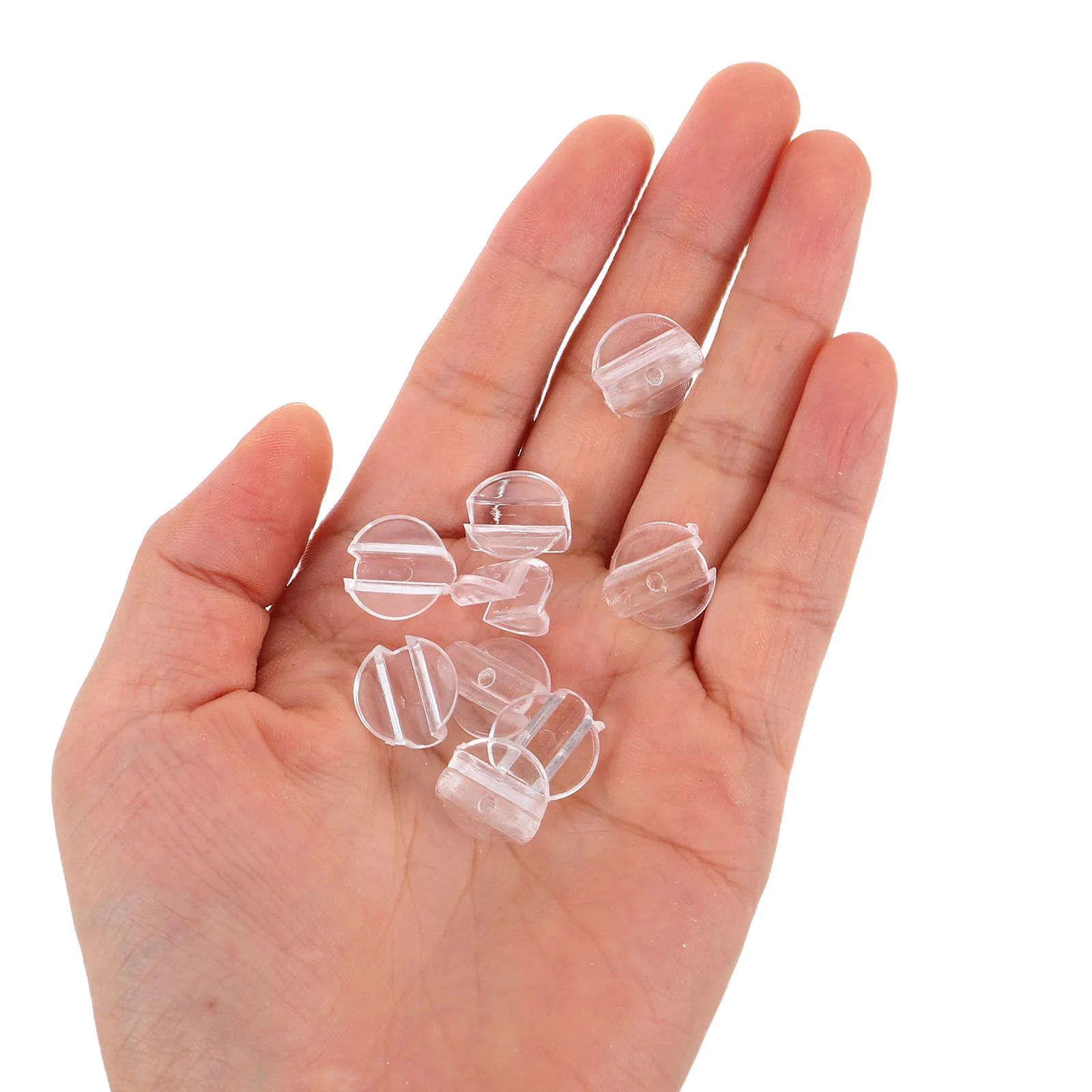 

500Pcs Hair Rope DIY Buckles Plastic Snap Ponytail Holder Clips Lightweight Durable Hair Accessories for Women Girls