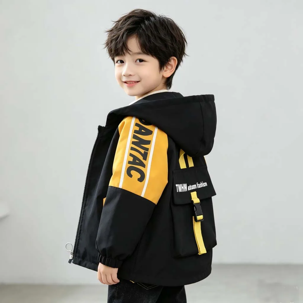 2-12 Years Casual Jacket Baby Boys Clothes New Fashion Spring Kids Letters Coat For Girls Cute Autumn Children Outerwear