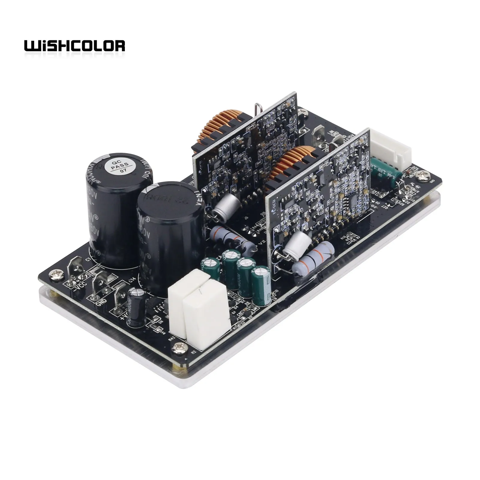 

Wishcolor UCD Dual Channel D-Class Stereo Digital Power Amplifier 2x500W HiFi Power Amplifier Module (+/-35 - 55V Power Supply)