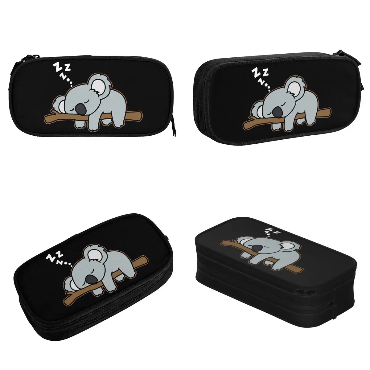 Imagem -02 - Preguiçoso Animal Urso Koala Cochiling Lápis Case Adorável Kawaii Caneta Bolsas Menina Menino Grande Capacidade Material Escolar Presentes Lápis Bolsa