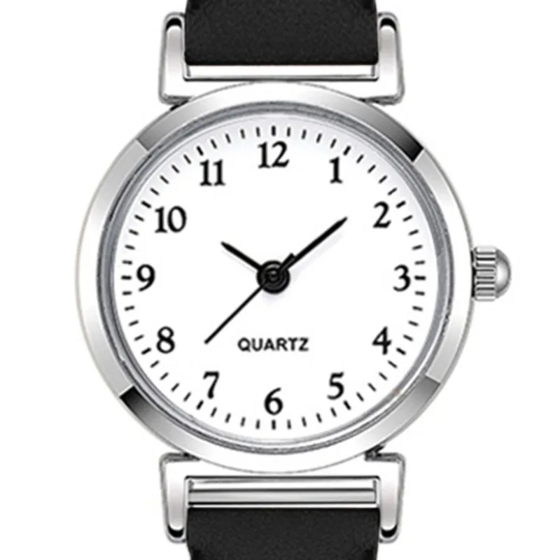 ساعة كوارتز للأعمال للطلاب، شكل دائري، سهلة الارتداء، ساعة كاجوال للتسوق في المكتب المنزلي