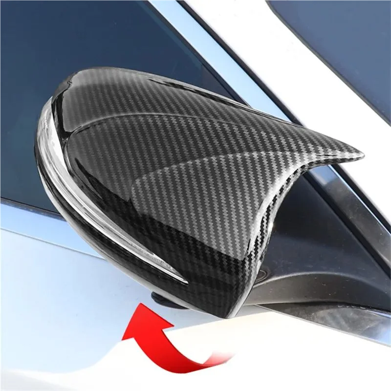 

Car Rearview Mirrors Reversing Mirror Cover Trim Carbon Fiber Color For Mercedes Benz C E Class GLC W205 W213 X253 2015-2018 LHD