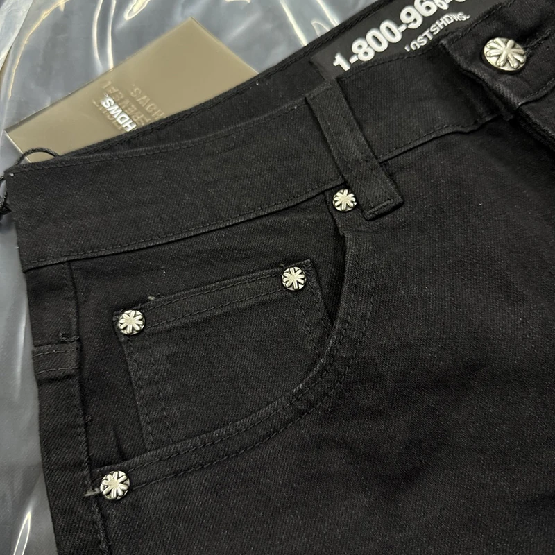 LOSTSHDWS JEANS Klassische Gestickte Logo UNS Trend High Street Fashion Männer Frauen Casual Denim Hosen Ins Stil