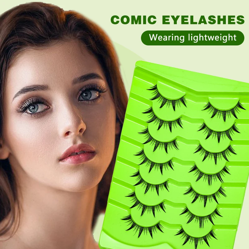 

DEVOSERVICE Comic False Eyelashes Fox Style Thick Demon Fake Eyelashes Natural Mink Eyelashes Makeup Eyelash Extension Wholesale