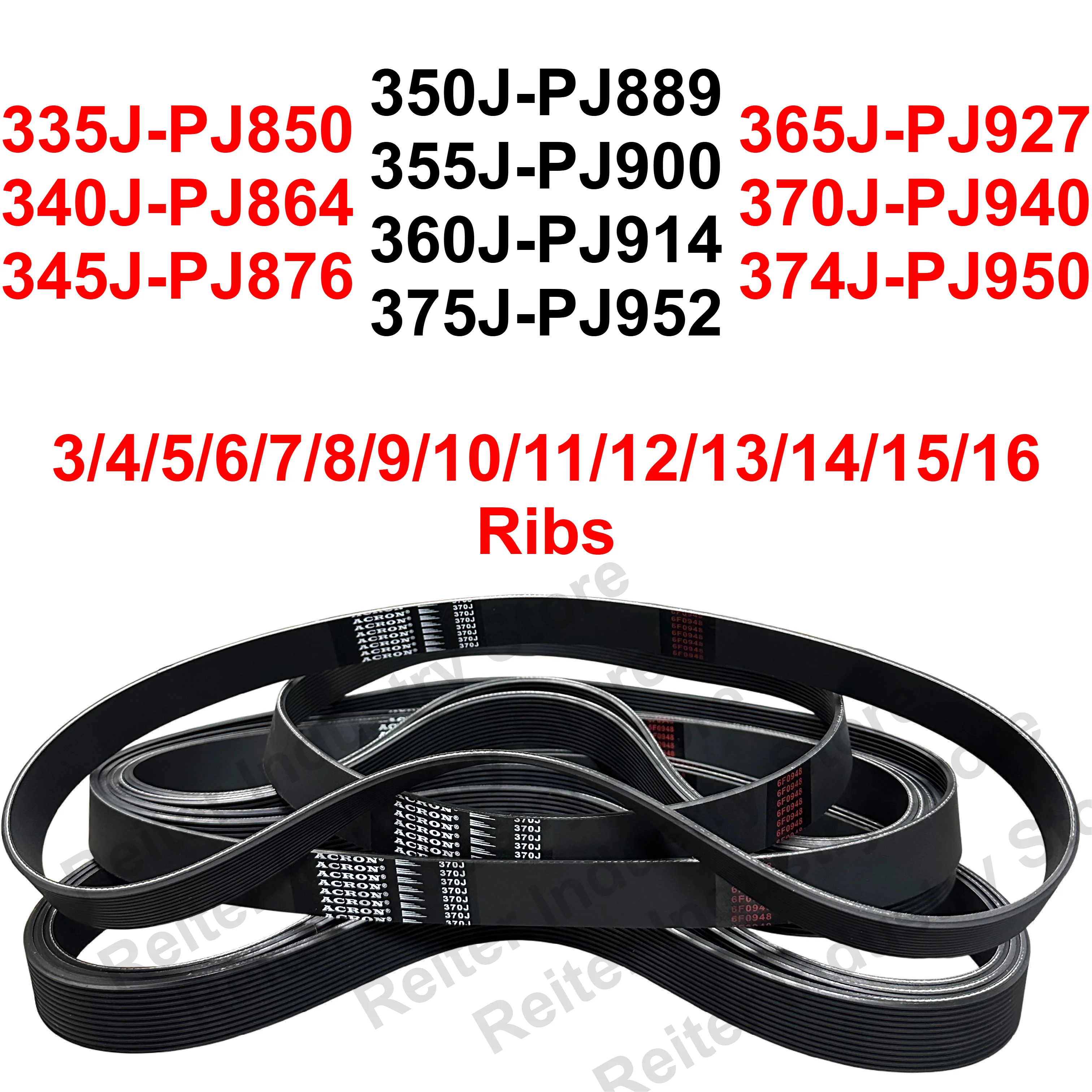 335J rubber conveyor belt 340J 345J 350J 355J 360J 365J 370J 374J 375J belt drive belt treadmill machine 3/4/5/6/7/8/9/10 Ribs
