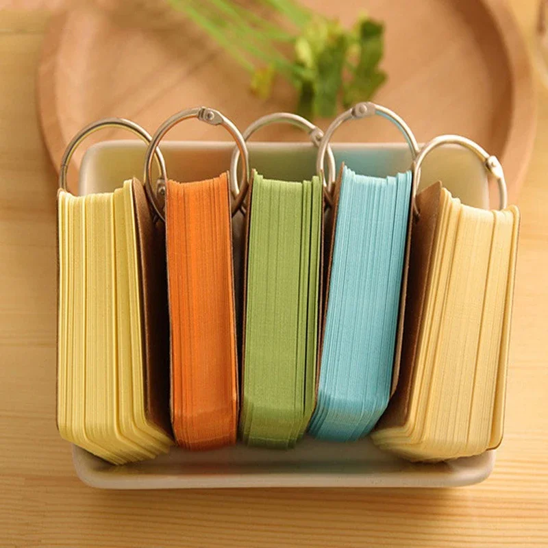 1 kawaii Portable Notepad Portable Word Book Card Loose-leaf Book Cute Korean Creative Ring Note Pad for College Students