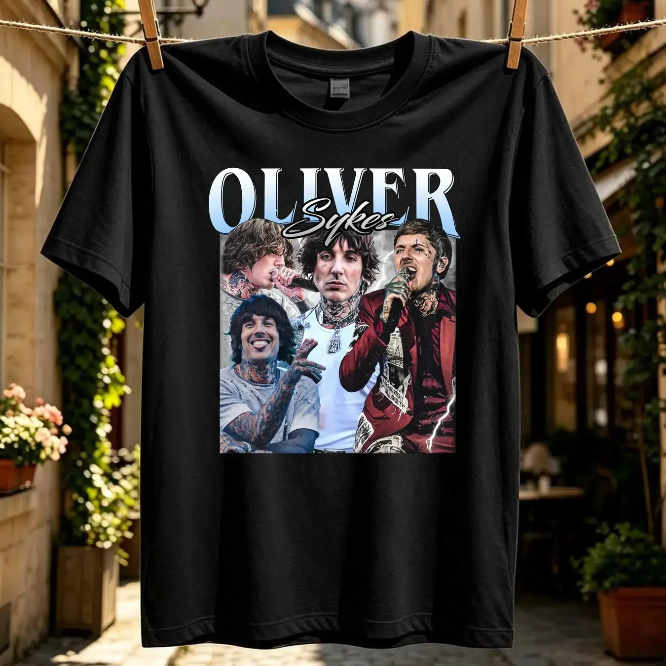 washed T Shirt Vintage Oliver Sykes Man And Women All Sizes S 5Xl long or short sleeves vintage Washed Casual Stretched