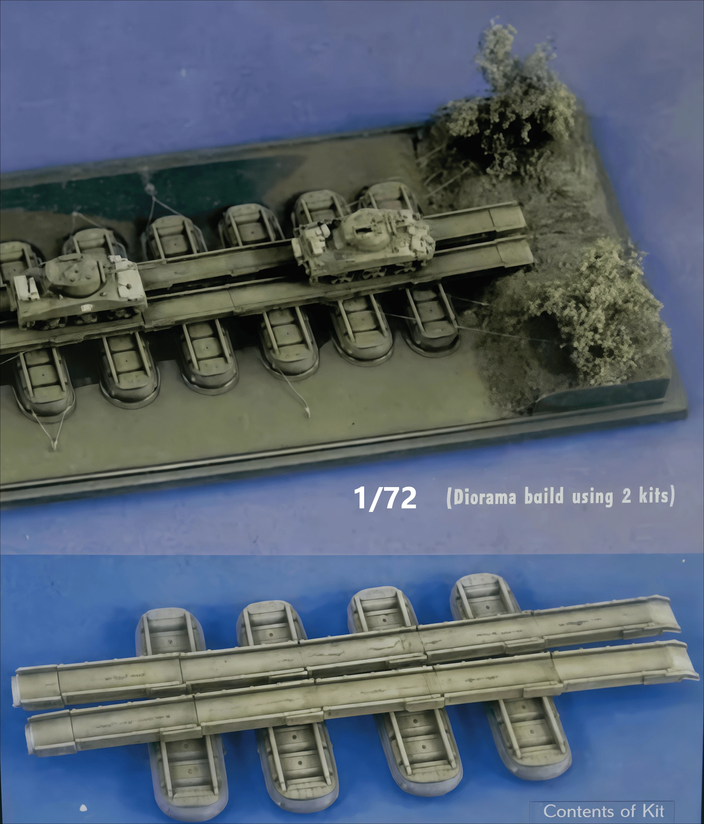 

1/72 Комплект для сборки литья смолы, GK, модель плавающего моста из смолы, неокрашенный