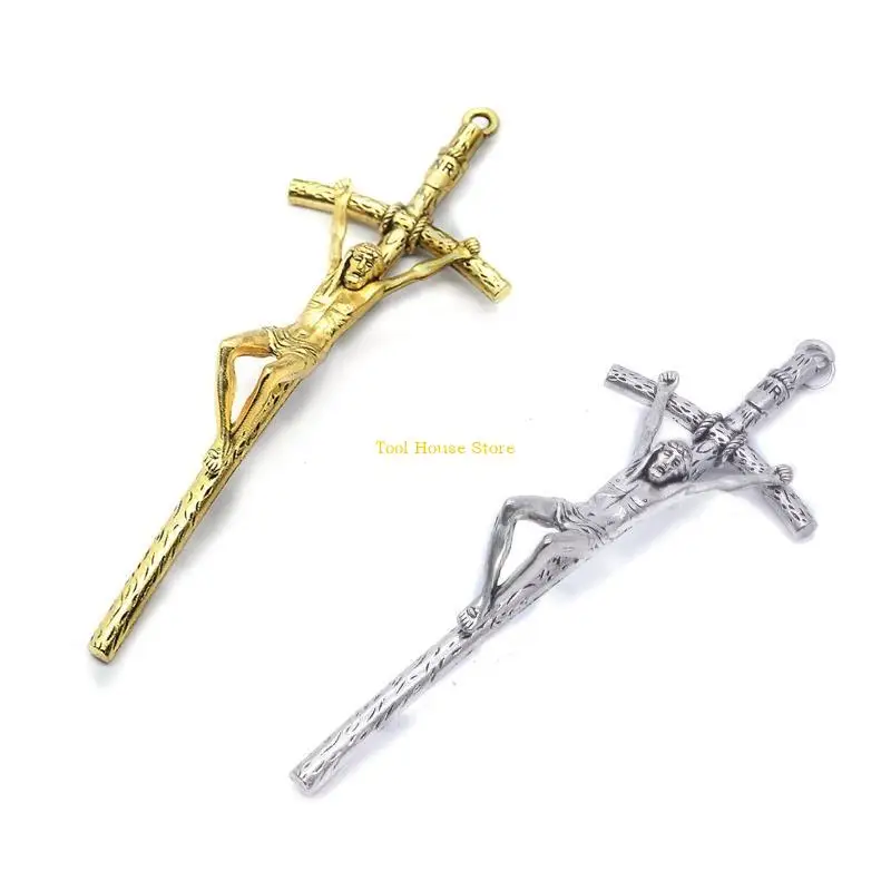 عتيقة يسوع لصالح القلادة المتقاطعة للرجال النساء العصرية المسيحية هدية عيد ميلاد ديني لأفراد الأسرة Frie #4