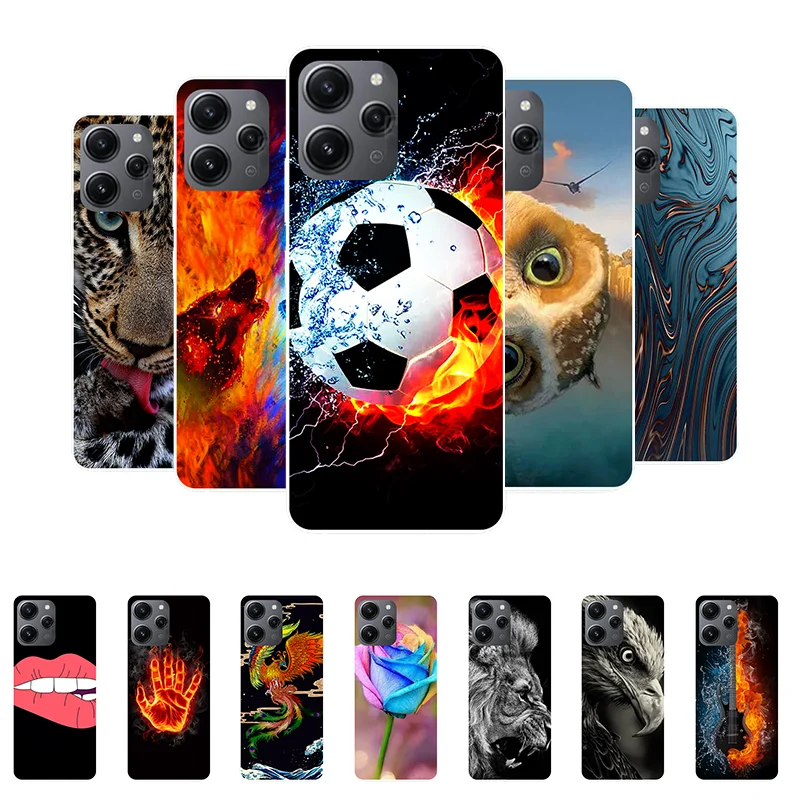 for Funda Xiaomi Redmi 12 Case 2023 Football Soft Silicone Back Cases for Xiaomi Redmi 12 4G Phone Cover for Redmi12 etui