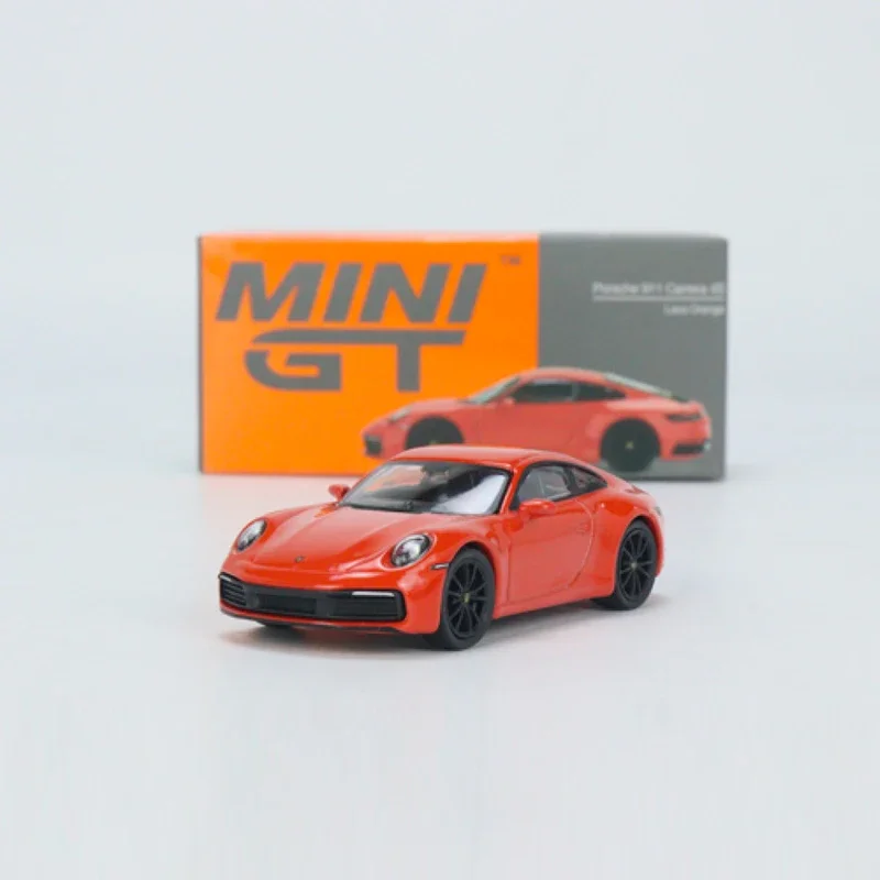 MINI GT 1:64  911 (992) Carrera 4S Alloy Die-Cast Model Car - Lava Orange MGT00371-LHD