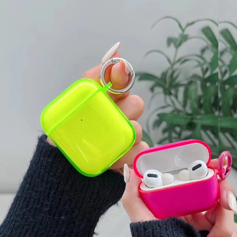 Флуоресцентный силиконовый чехол для Apple Airpods Pro 2nd, аксессуары для наушников, чехол для Bluetooth-гарнитуры для Air Pod 1 2 3, чехол-сумка