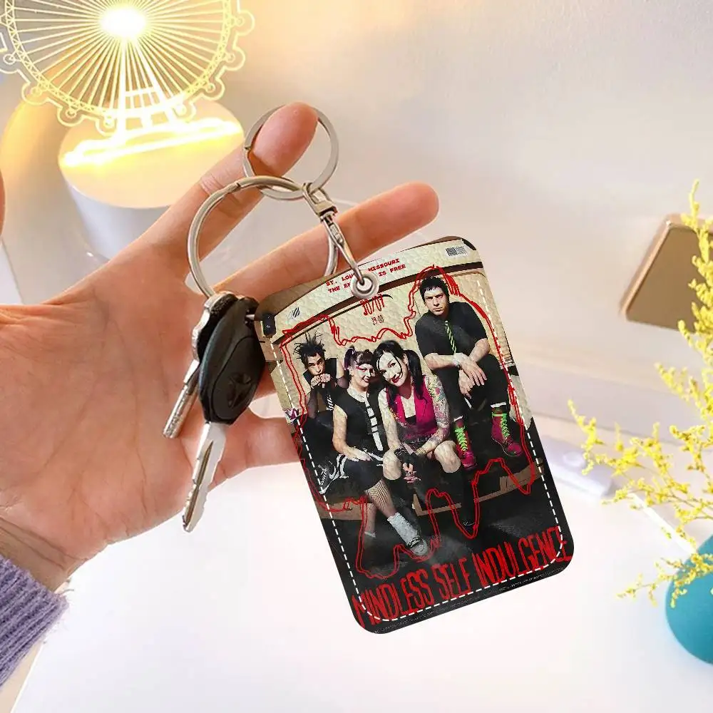 العصابات الشرير الشهيرة M-Mindless الذاتي التعريفي مكتب التموين الرجال والنساء بطاقة الائتمان Keyrings حامل بطاقة الهوية بطاقة الطالب #2