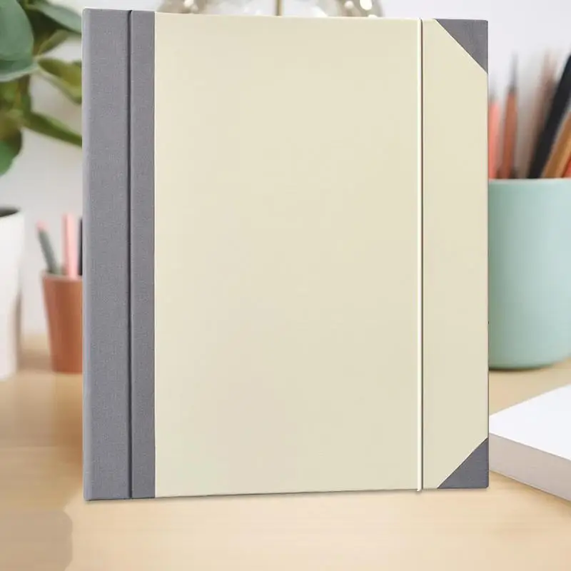 Portable Document Organizer Important Papers Organizer Wear-resistant File Binder Organizer Elastic Closure Family Information
