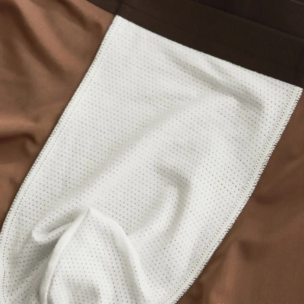 

Simple Thin Satin Silk Boxer Briefs Mid Waist Underpants Ice Silk Boxers Lingerie Seamless Underwear for Men Daily