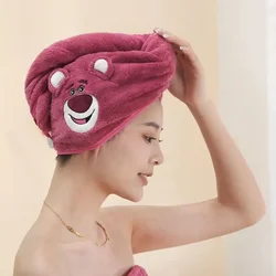 Disney Lotso Toy Story animation peripheral cartoon cute creative home bathroom student dormitory absorbent dry hair cap gift