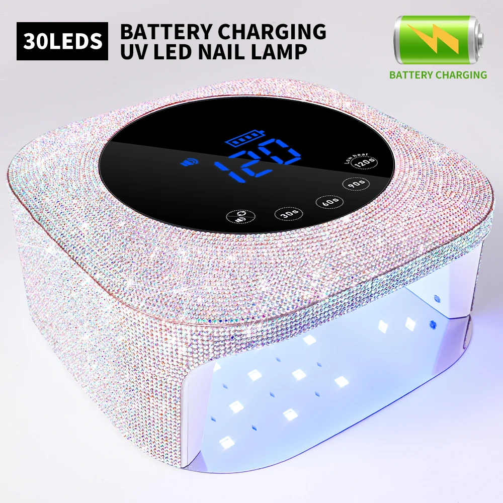 

LIMEGIRL ProfesSionals UV LED Nail Lamp 30 Double Light Beads With Rhinestone HD Display Manicure Pedicure Machine Nails Tools