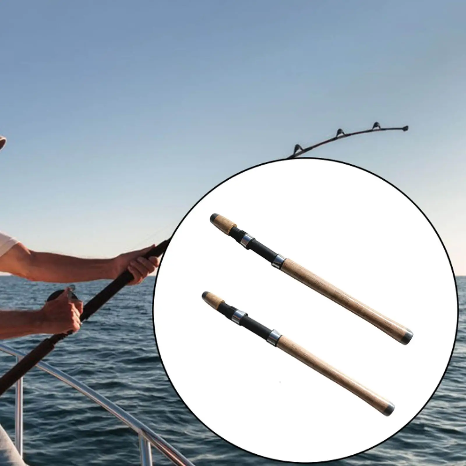 

Ручка для пробковой удочки, набор ручек для катушки удочки, удобная ручка, многоцелевая прочная ручка для ловли карпа для ловли на открытом воздухе, озеро