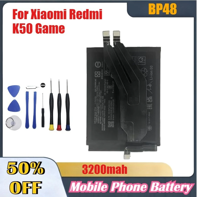 

3200mah BP48 High-Quality Mobile Phone Batteries for Xiaomi Remi K50 Game Replaceable Battery Fast Shipping