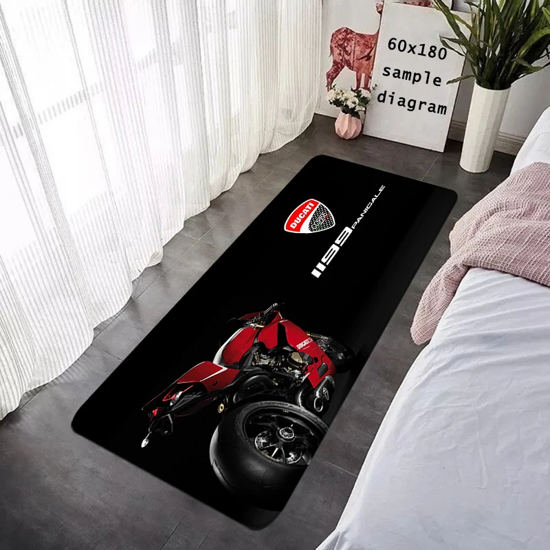 Tapis d'entrée de maison, tapis de couloir, tapis de salon pour moto, tapis de sol D-Ducati, tapis de bain, tapis antidérapants, décoration de la maison