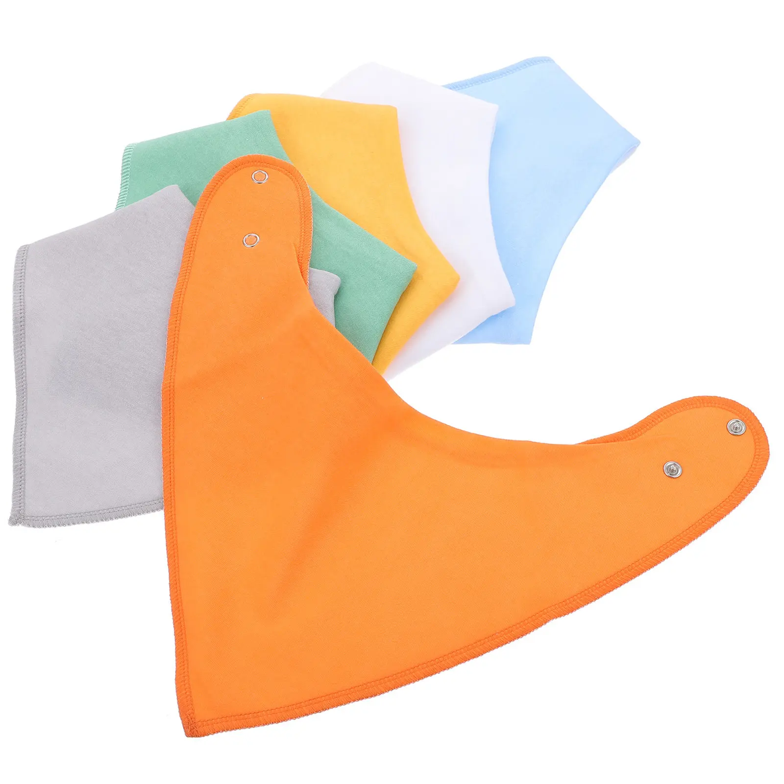 

6Pcs Baby Bandana Bibs Comfortable Teething Protection Adjustable Snaps 0-36m Baby Bandana Bibs Saliva Towel Saliva Towel