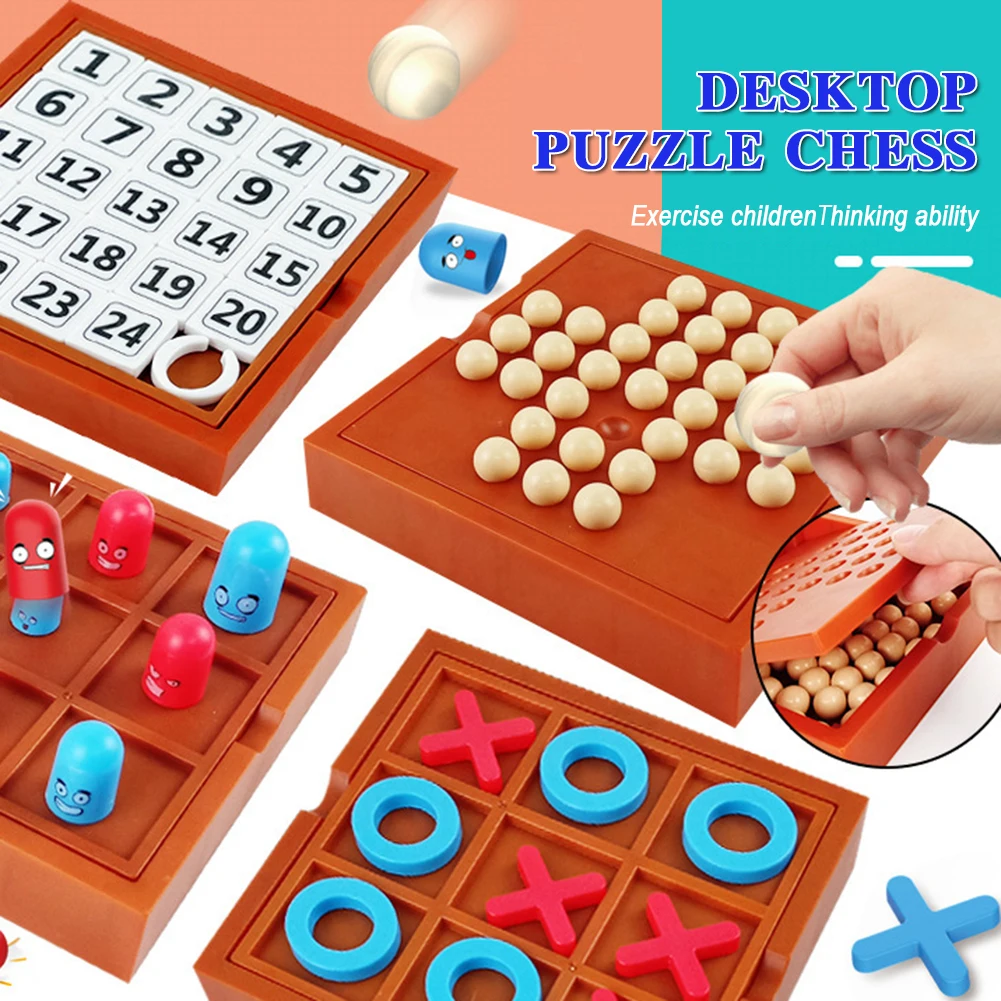 Mini Board Game Toy Set For Kids Puzzle Early Educational Toy For Kids Boys Girls