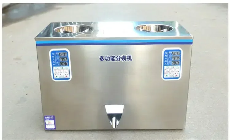 

100g Scale Double Head Dry Leaf Teas Herbs Spices CParticles Powder Ounting Dosing Weighing Bottle Bag Filling Packing Machine