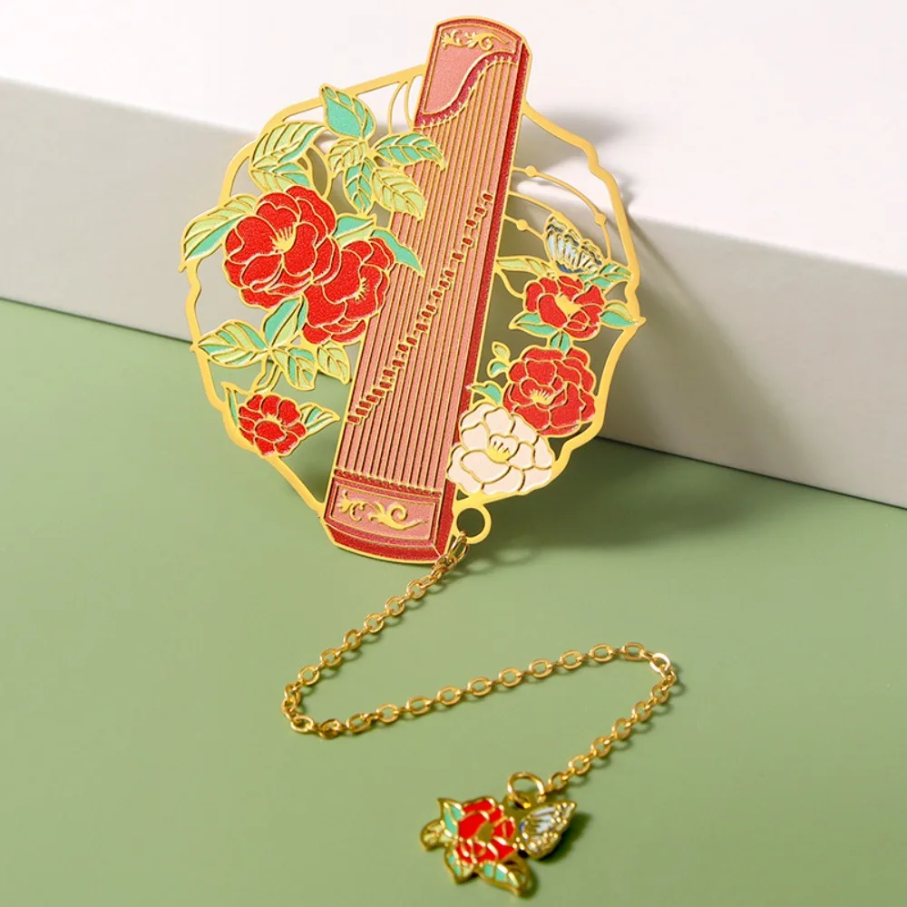 Klassisches Lesezeichen Musik Briefpapier Guzheng Guqin altes Musik instrument Buch Marker Büroklammern Geschenk buch