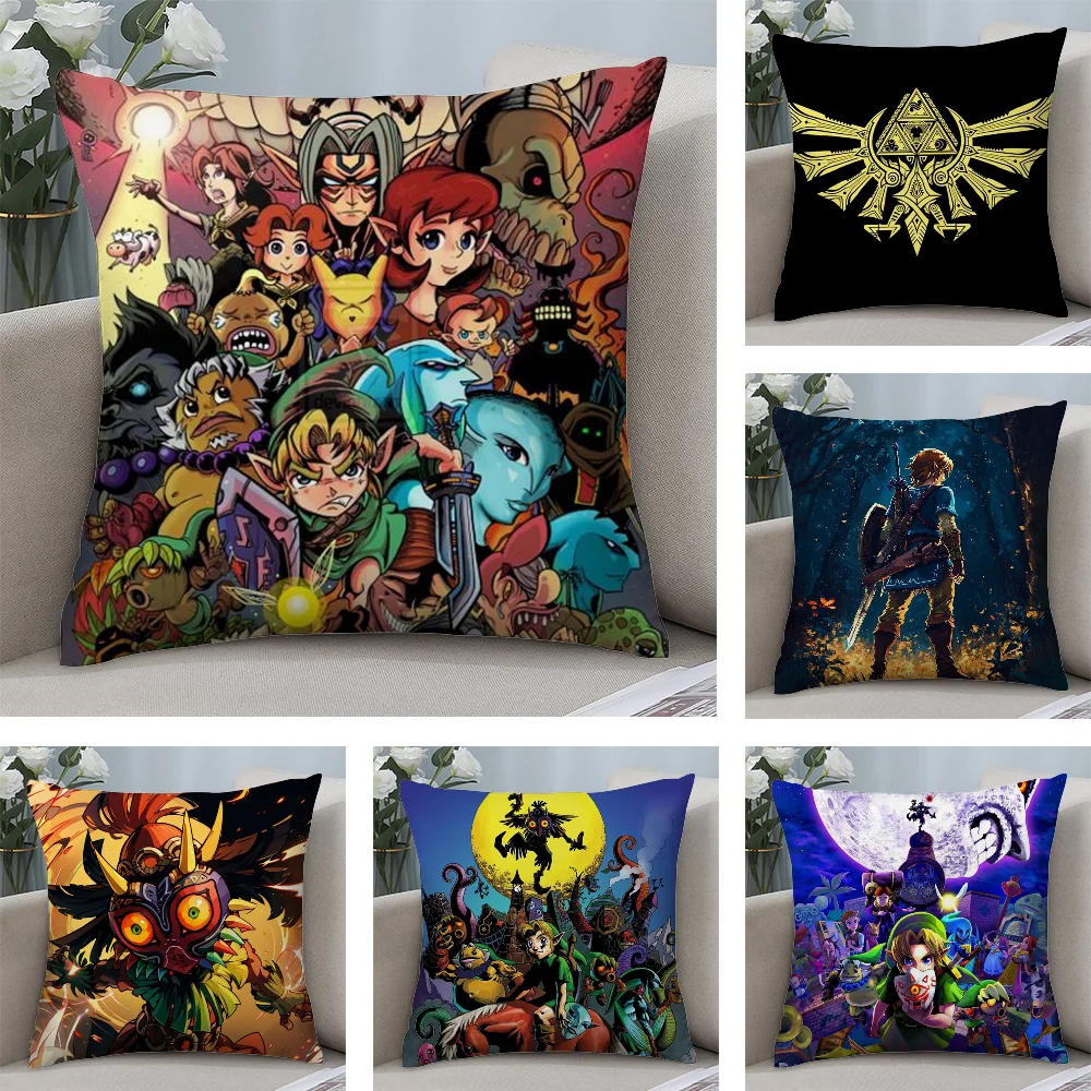 

Hot Games Zeldas Legends Pillow Case Short Plush Sofa Decorative Gift Home Double-sided Printing Cushion