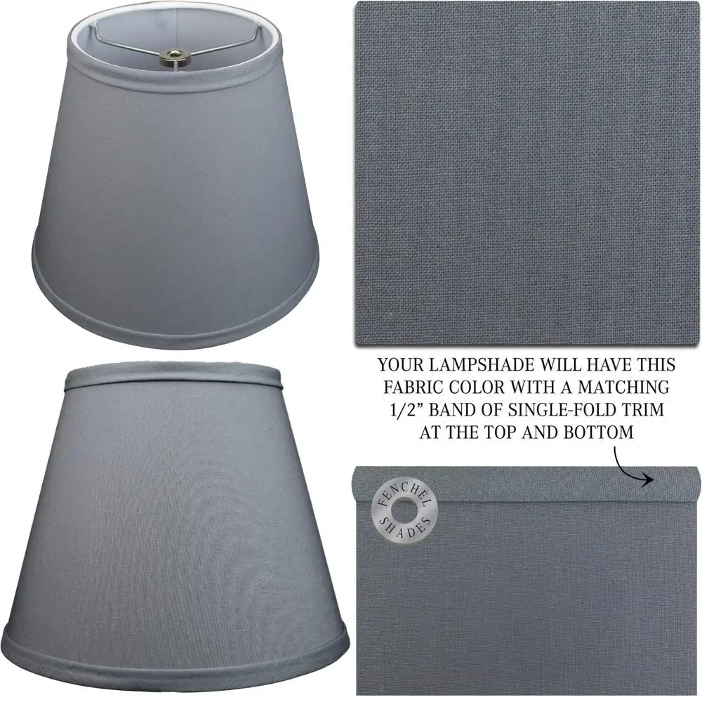 

Round Lampshade 6 Top x 10 Bottom x 8 Slant Height with 0.4 Spider Attachment for Ceiling Fixtures