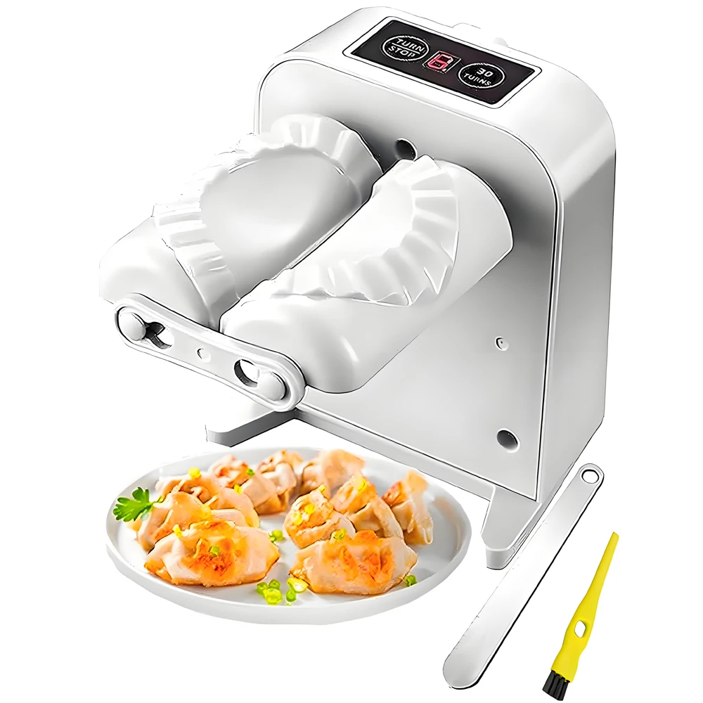 Máquina eléctrica automática para hacer dumplings, prensa para dumplings doméstica recargable con cepillo de cuchara para Empanada, raviolis, Wonton